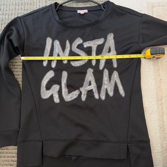 Juicy Couture Black Sequins Insta Glam Crew Neck - Picture 4 of 6